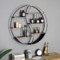 Home Decoration Supplies French Style Country Shabby Rustic Industrial Floating Round Decorative Solid Wood Wall Shelf